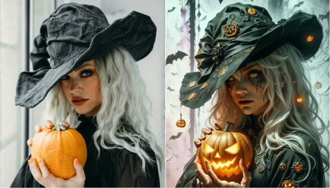 Hero banner of Halloween Photo Transformation with AI